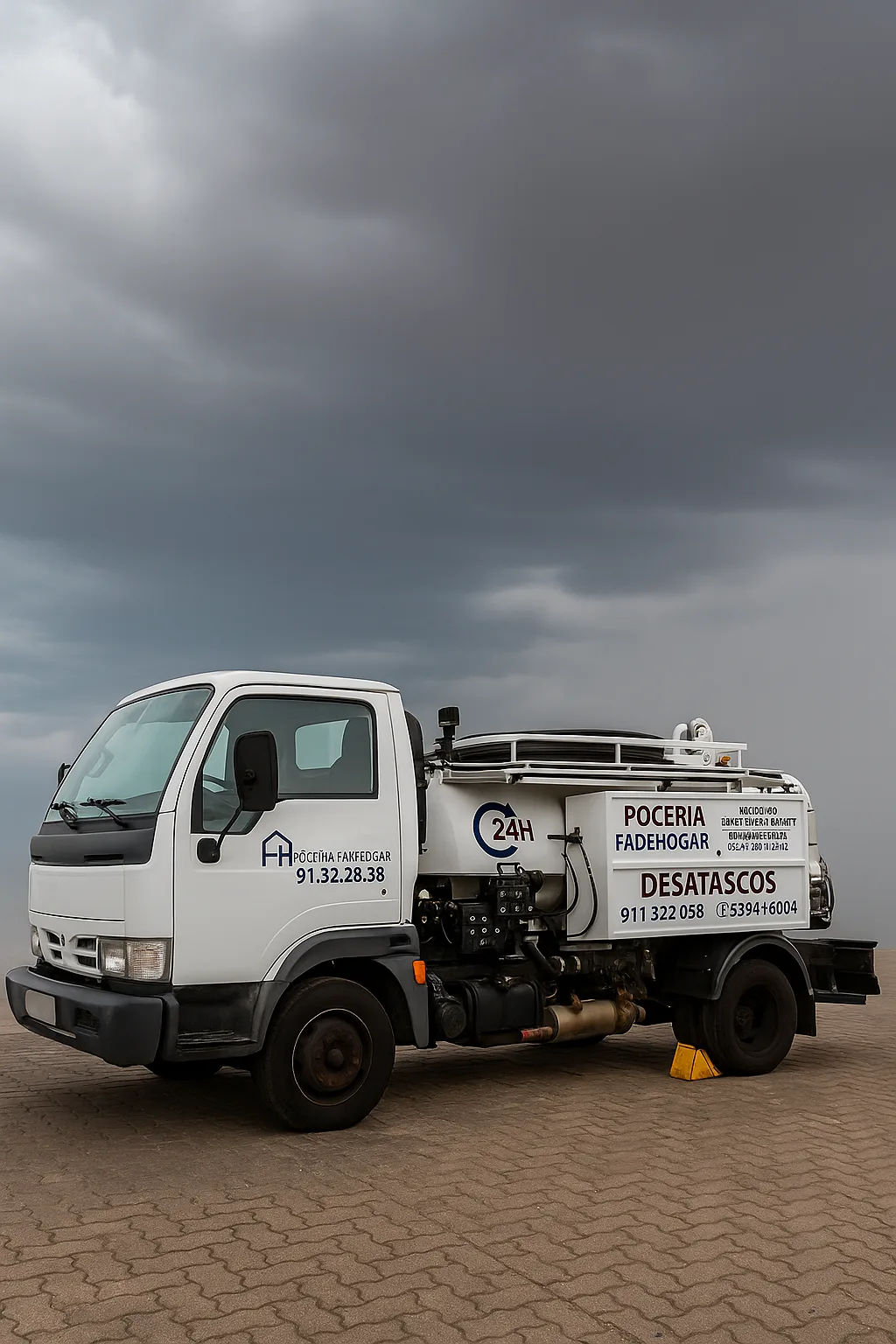 Fontanero realizando desatasco con agua a presión en Galapagar